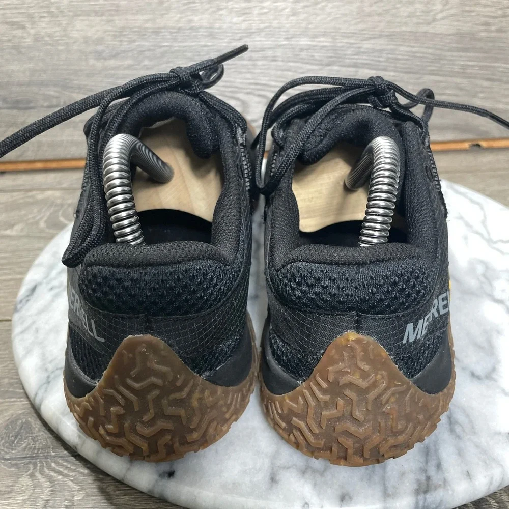 Merrell Shoes Womens 10 Trail Glove 7 Black Minimalist Running Sneaker Light